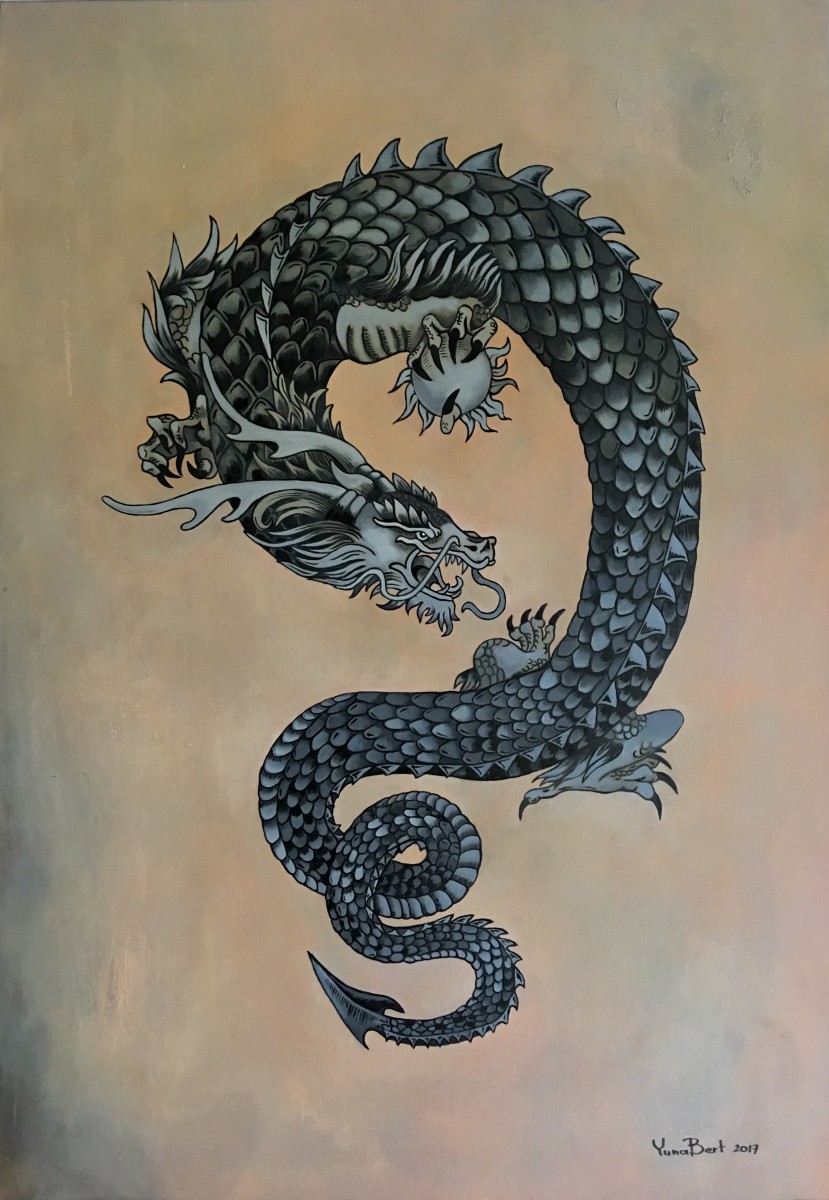 chinese dragon painting simple